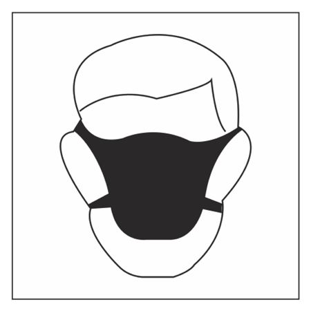 Hazard Symbol Decal - Face Mask - 1/2"